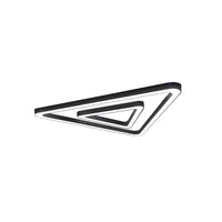 Driehoekige Gym Plafond Hanglamp Metallic Moderne LED Kroonluchter Verlichting in Zwart