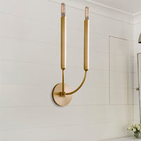 1/2 Lampen Tube Wandlamp Traditionele Metaal Wandlamp in Zwart/Brass voor de Eetkamer