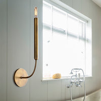 1/2 Lampen Tube Wandlamp Traditionele Metaal Wandlamp in Zwart/Brass voor de Eetkamer