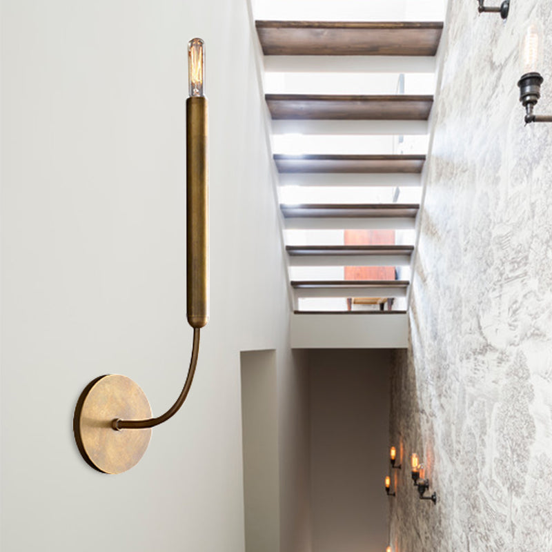 1/2 Lampen Tube Wandlamp Traditionele Metaal Wandlamp in Zwart/Brass voor de Eetkamer