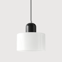 Vintage Hanglamp met Glazen Kap en Verstelbaar Snoer voor een Gezellige Sfeer