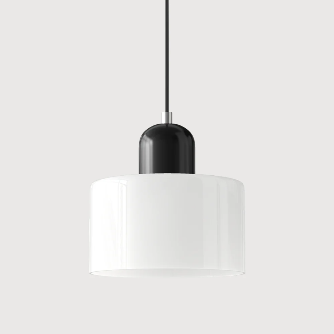 Vintage Hanglamp met Glazen Kap en Verstelbaar Snoer voor een Gezellige Sfeer