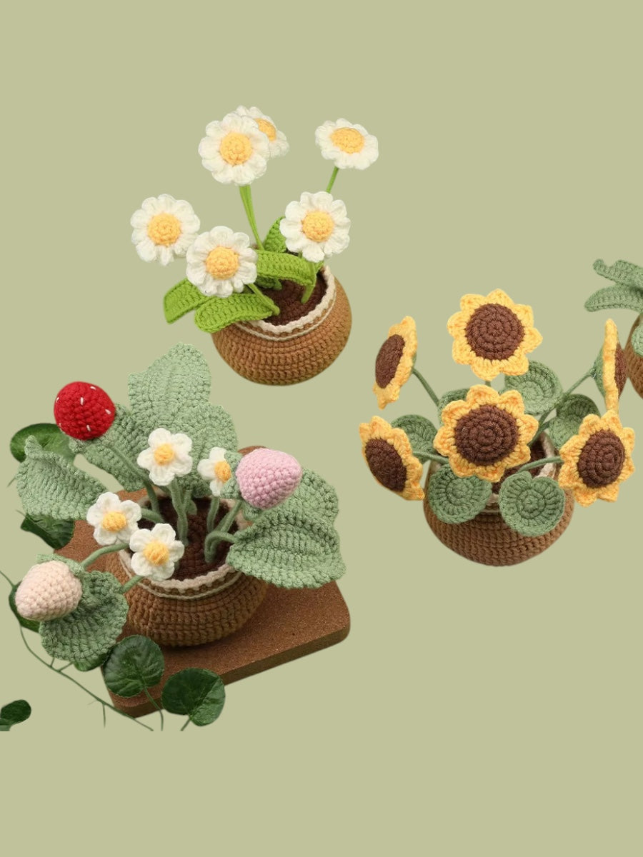 LuxeStitch Ambachtelijke Haakbloem Collectie | Uitstekend handgemaakt bloemontwerpen om je huisdecoratie en knutselprojecten te verbeteren