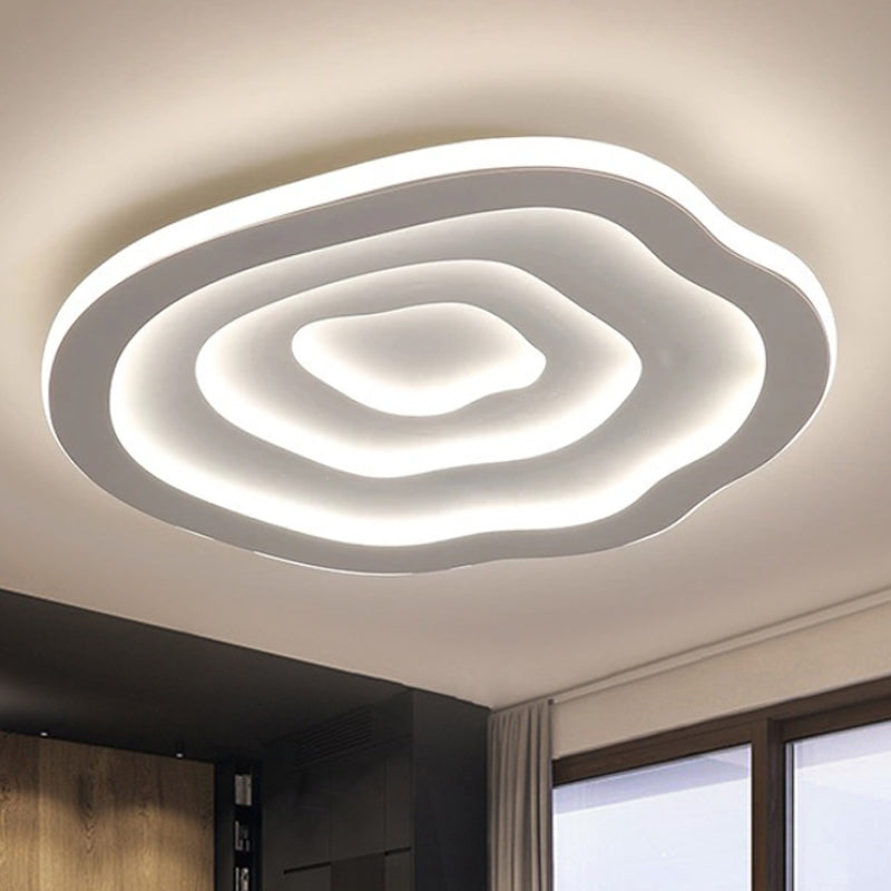 Ripple Acryl Plafondlamp Simpliciteit 16"/19.5"/23.5" Breed LED Witte Opbouwlamp in Warm/Witte Licht