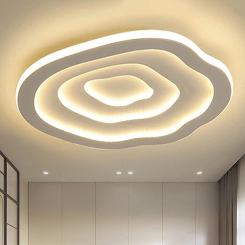 Ripple Acryl Plafondlamp Simpliciteit 16"/19.5"/23.5" Breed LED Witte Opbouwlamp in Warm/Witte Licht