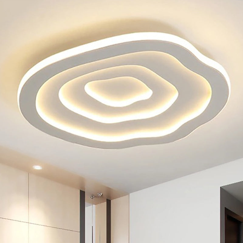 Ripple Acryl Plafondlamp Simpliciteit 16"/19.5"/23.5" Breed LED Witte Opbouwlamp in Warm/Witte Licht