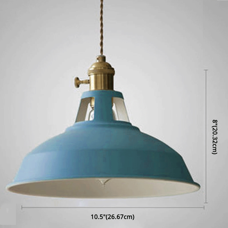 Macarons Industriële Schuur Schaduw Hanglamp Metaal 1-Licht Hangverlichting Voor Restaurant