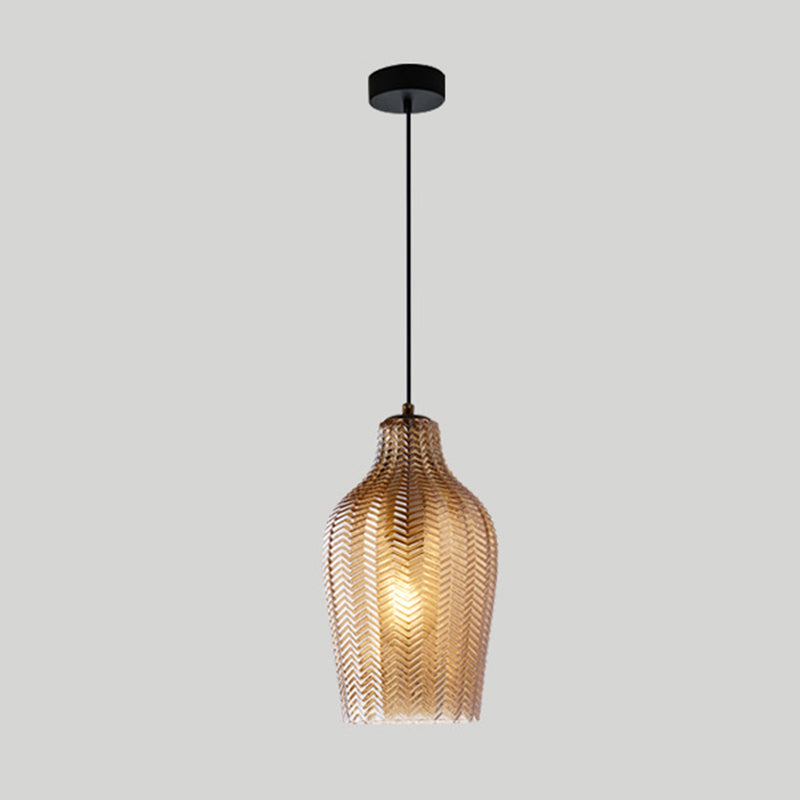 Golfvormige Glazen Hanglamp Nordic Stijl Enkele Pendel Plafondlamp voor Eetkamer