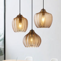 Golfvormige Glazen Hanglamp Nordic Stijl Enkele Pendel Plafondlamp voor Eetkamer