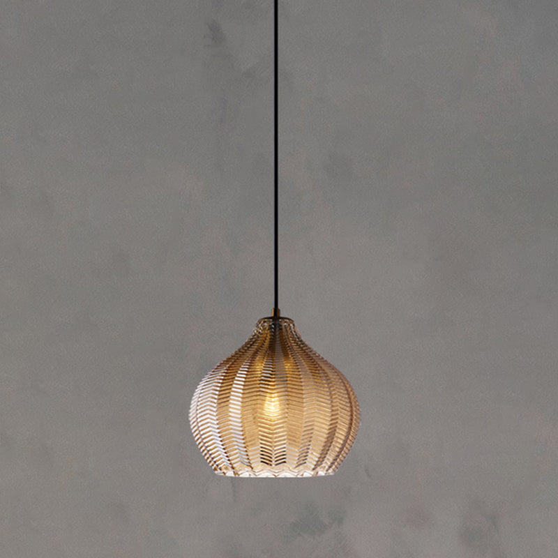 Golfvormige Glazen Hanglamp Nordic Stijl Enkele Pendel Plafondlamp voor Eetkamer