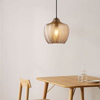 Golfvormige Glazen Hanglamp Nordic Stijl Enkele Pendel Plafondlamp voor Eetkamer