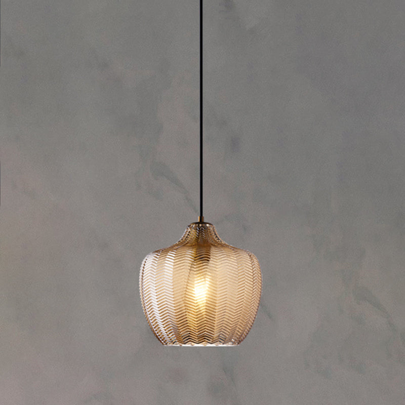 Golfvormige Glazen Hanglamp Nordic Stijl Enkele Pendel Plafondlamp voor Eetkamer