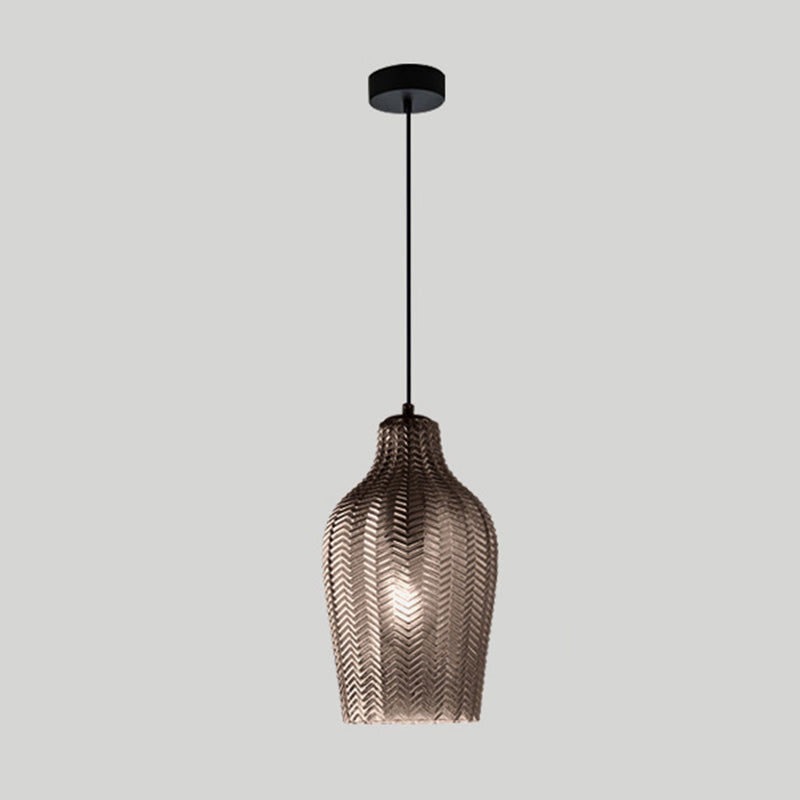 Golfvormige Glazen Hanglamp Nordic Stijl Enkele Pendel Plafondlamp voor Eetkamer