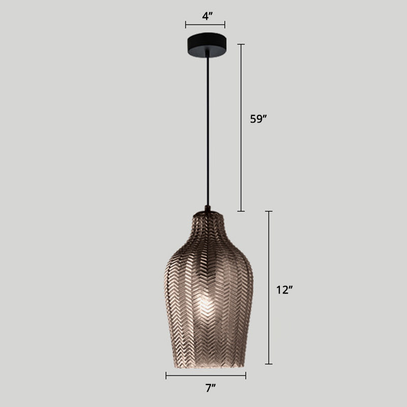 Golfvormige Glazen Hanglamp Nordic Stijl Enkele Pendel Plafondlamp voor Eetkamer