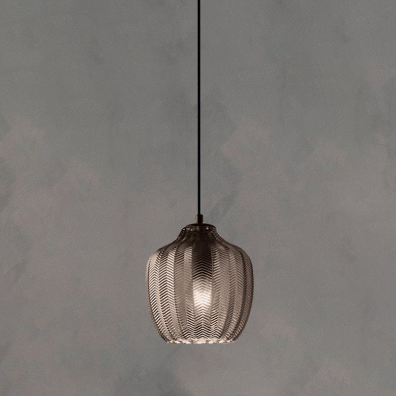 Golfvormige Glazen Hanglamp Nordic Stijl Enkele Pendel Plafondlamp voor Eetkamer