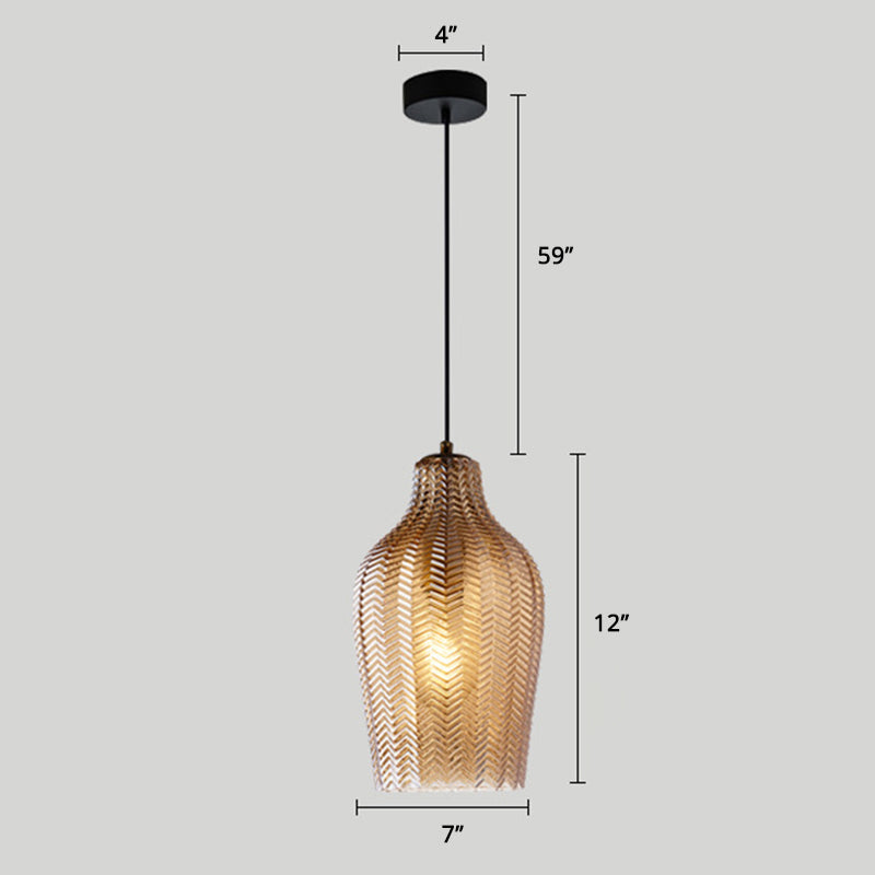 Golfvormige Glazen Hanglamp Nordic Stijl Enkele Pendel Plafondlamp voor Eetkamer
