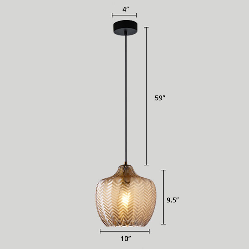 Golfvormige Glazen Hanglamp Nordic Stijl Enkele Pendel Plafondlamp voor Eetkamer