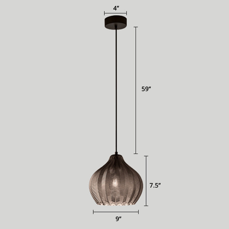 Golfvormige Glazen Hanglamp Nordic Stijl Enkele Pendel Plafondlamp voor Eetkamer