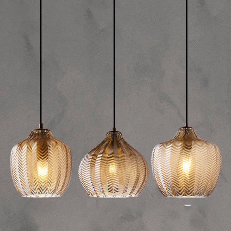 Golfvormige Glazen Hanglamp Nordic Stijl Enkele Pendel Plafondlamp voor Eetkamer