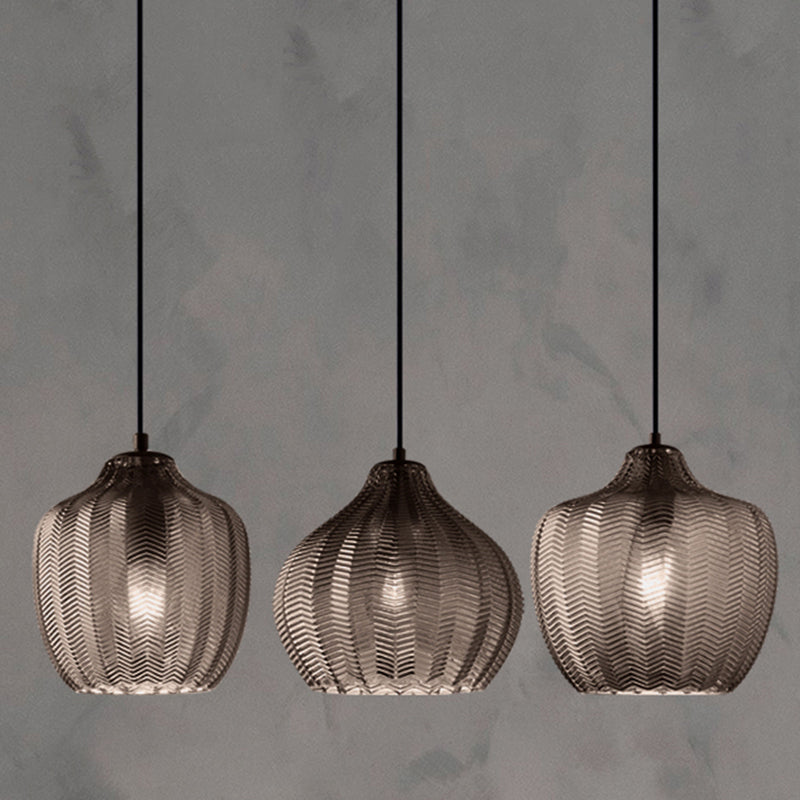 Golfvormige Glazen Hanglamp Nordic Stijl Enkele Pendel Plafondlamp voor Eetkamer