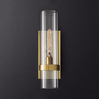 Cilinder Wandlamp Traditionele Helder Glas 2.5"/5" Breed 1 Kop Zwart/Brass Wandlamp Armatuur voor Trap