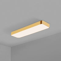 Gouden Afwerking Rechthoekige Plafondlamp Eenvoudige Stijl Metalen LED Inbouwlamp voor Kantoor