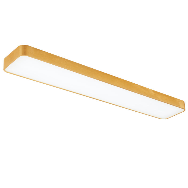 Gouden Afwerking Rechthoekige Plafondlamp Eenvoudige Stijl Metalen LED Inbouwlamp voor Kantoor