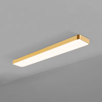 Gouden Afwerking Rechthoekige Plafondlamp Eenvoudige Stijl Metalen LED Inbouwlamp voor Kantoor