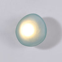 Frosted Glass Cobblestone Wandlamp Art Deco 1-Licht Wandmontage voor Woonkamer