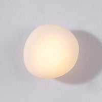 Frosted Glass Cobblestone Wandlamp Art Deco 1-Licht Wandmontage voor Woonkamer