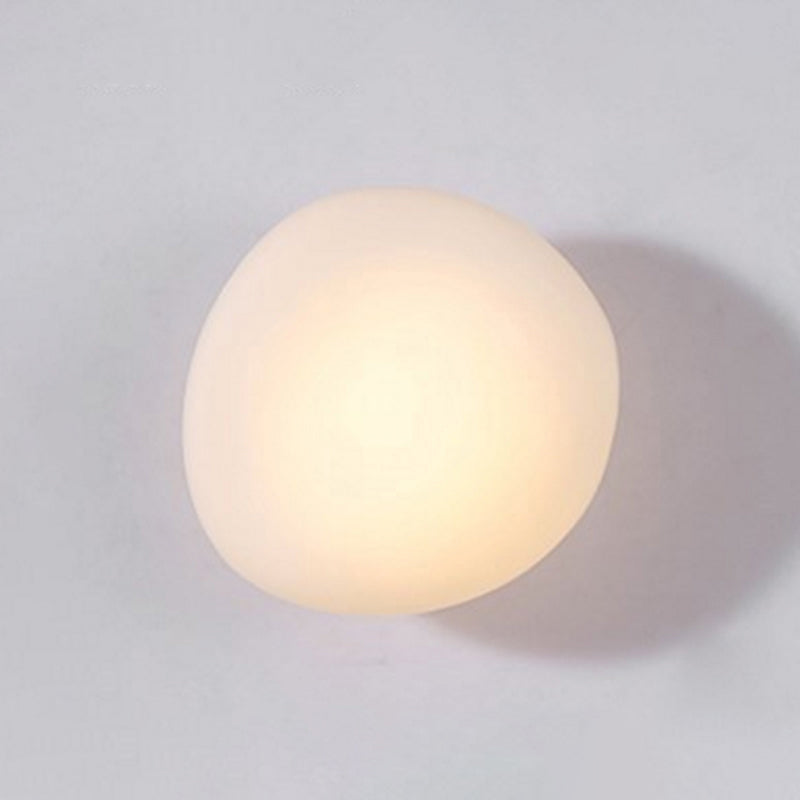 Frosted Glass Cobblestone Wandlamp Art Deco 1-Licht Wandmontage voor Woonkamer