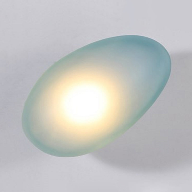 Frosted Glass Cobblestone Wandlamp Art Deco 1-Licht Wandmontage voor Woonkamer