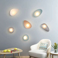 Frosted Glass Cobblestone Wandlamp Art Deco 1-Licht Wandmontage voor Woonkamer