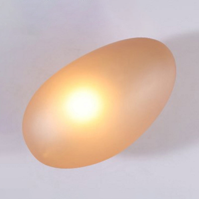 Frosted Glass Cobblestone Wandlamp Art Deco 1-Licht Wandmontage voor Woonkamer