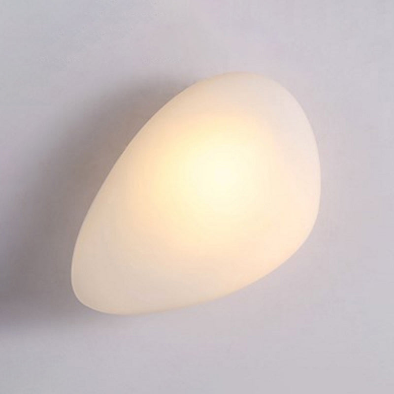 Frosted Glass Cobblestone Wandlamp Art Deco 1-Licht Wandmontage voor Woonkamer