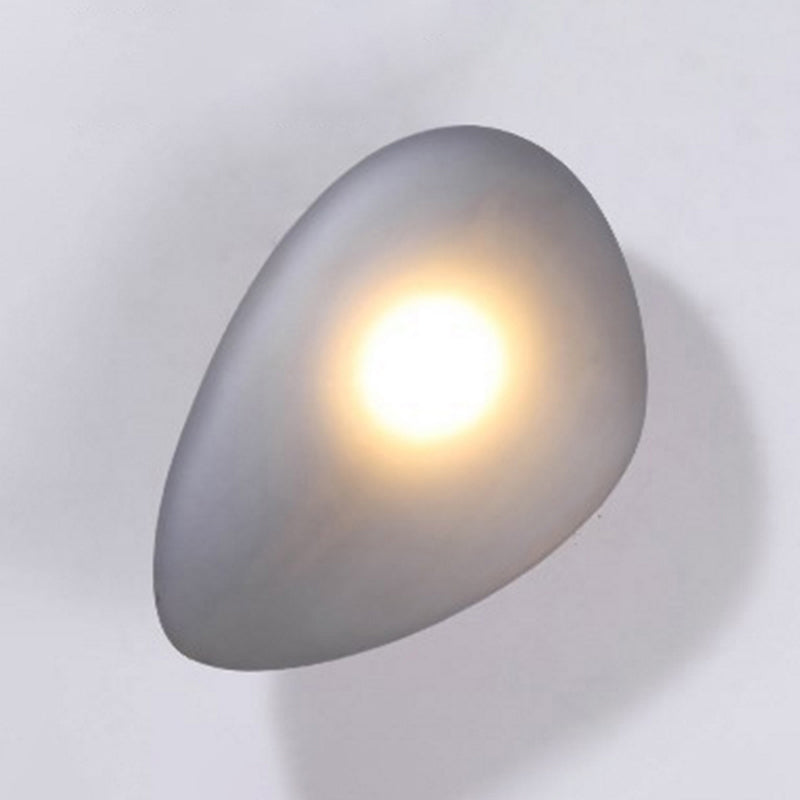 Frosted Glass Cobblestone Wandlamp Art Deco 1-Licht Wandmontage voor Woonkamer