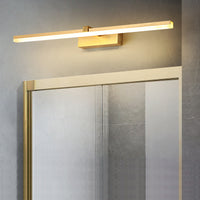 Gouden Stickvormige Badverlichting Eenvoudige Metaal LED Vanity Lichtarmatuur voor Badkamer