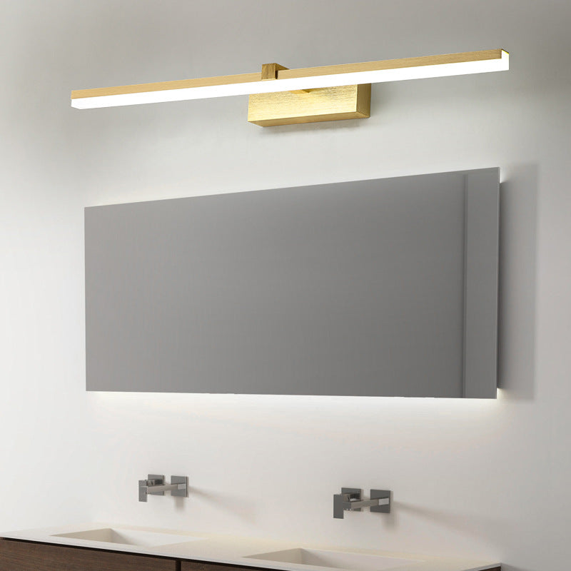Gouden Stickvormige Badverlichting Eenvoudige Metaal LED Vanity Lichtarmatuur voor Badkamer