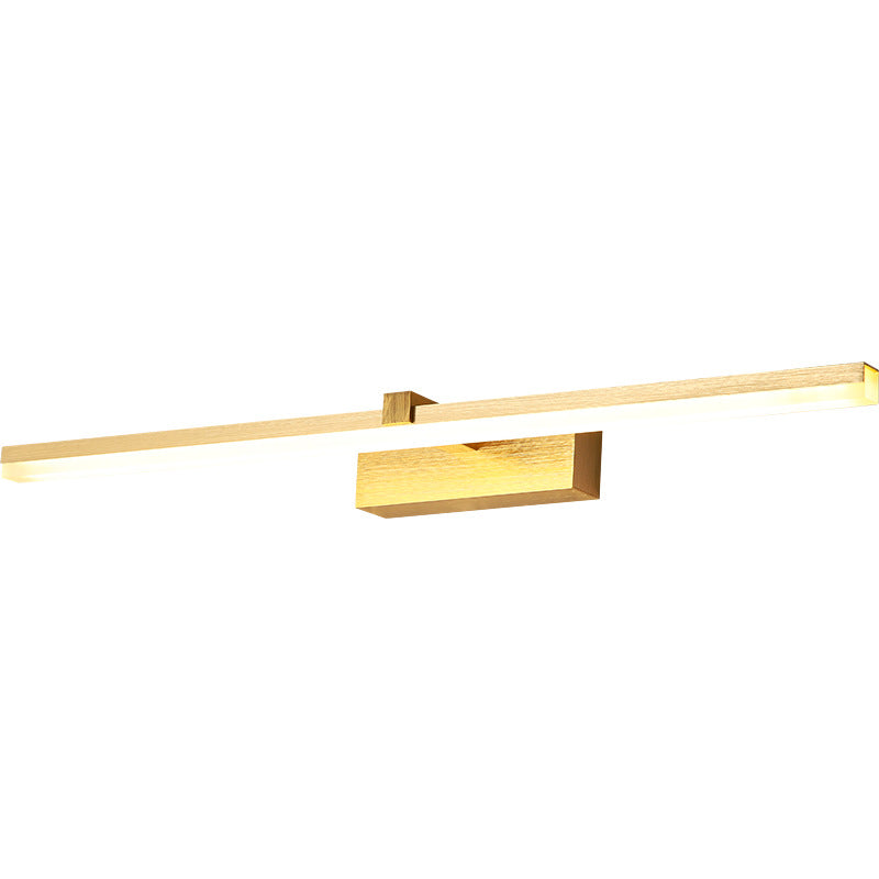 Gouden Stickvormige Badverlichting Eenvoudige Metaal LED Vanity Lichtarmatuur voor Badkamer