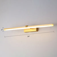 Gouden Stickvormige Badverlichting Eenvoudige Metaal LED Vanity Lichtarmatuur voor Badkamer