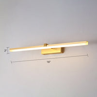 Gouden Stickvormige Badverlichting Eenvoudige Metaal LED Vanity Lichtarmatuur voor Badkamer