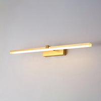 Gouden Stickvormige Badverlichting Eenvoudige Metaal LED Vanity Lichtarmatuur voor Badkamer