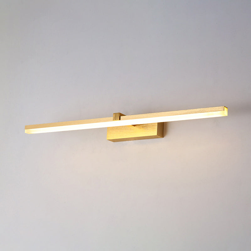 Gouden Stickvormige Badverlichting Eenvoudige Metaal LED Vanity Lichtarmatuur voor Badkamer
