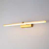 Gouden Stickvormige Badverlichting Eenvoudige Metaal LED Vanity Lichtarmatuur voor Badkamer