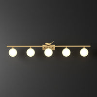 Ball Badkamer Vanity Wandlamp Opal Glas Postmodern Muurlicht met Vogel Decor in Messing