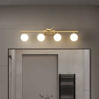 Ball Badkamer Vanity Wandlamp Opal Glas Postmodern Muurlicht met Vogel Decor in Messing