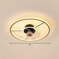 Afstandsbediening Rectangulaire Plafondventilator Lamp Hedendaags Acryl Woonkamer LED Semi Flush Licht met 7 Bladen