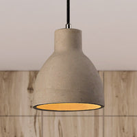 6.5"/8.5"/10.5" Dia Schuur/Cilinder/Dome Cement Hanglamp Industriële 1 Licht Eetkamertafel Plafondlamp met Verstelbare Kabel in Grijs