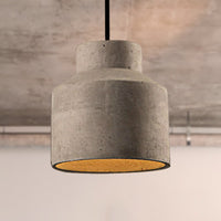 6.5"/8.5"/10.5" Dia Schuur/Cilinder/Dome Cement Hanglamp Industriële 1 Licht Eetkamertafel Plafondlamp met Verstelbare Kabel in Grijs