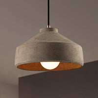 6.5"/8.5"/10.5" Dia Schuur/Cilinder/Dome Cement Hanglamp Industriële 1 Licht Eetkamertafel Plafondlamp met Verstelbare Kabel in Grijs